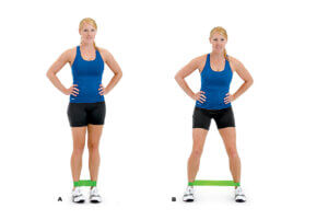 banded side steps weight gain exercise